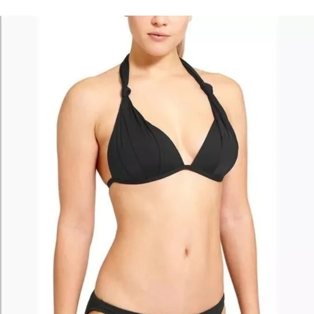 Athleta aqualuxe black bikini top